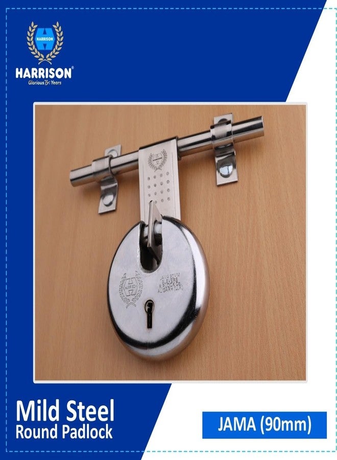Harrison JAMA LOCK-0022 Key Padlock (Silver, Painted Finish) | Padlock, Padlocks, Locks for Home, Locks for Main Door - Image 3
